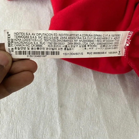 Zara Calve Length Statement short sleeve red  T-shirt Dress S - Picture 5 of 5